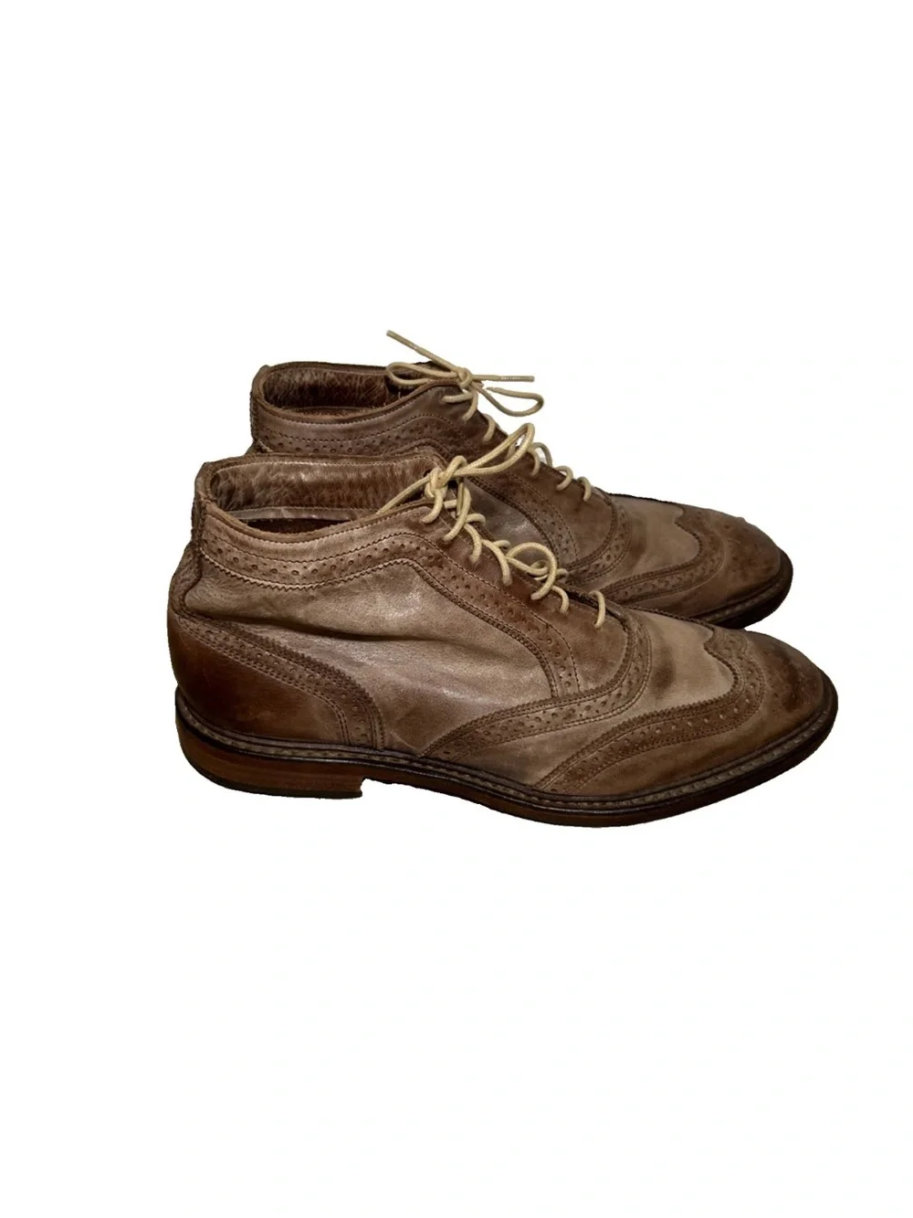Allen Edmonds Cronmok Men’s Wingtip Ankle Boots Drown Leather Size 9 USA